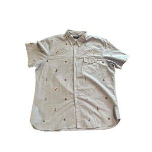 Ralph Lauren Short Sleeve Button Up Nautical Theme Shirt XXL‎
